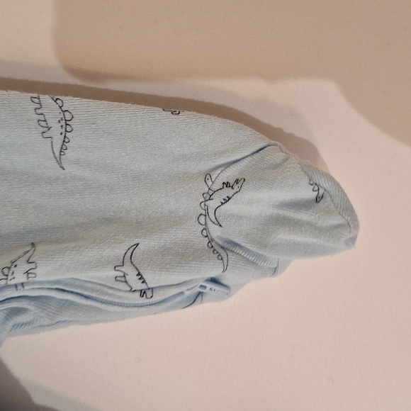 Like new!!! Carter's Child of Mine set Double Zip Footed and bodysuit Blue Dino - Picture 8 of 9